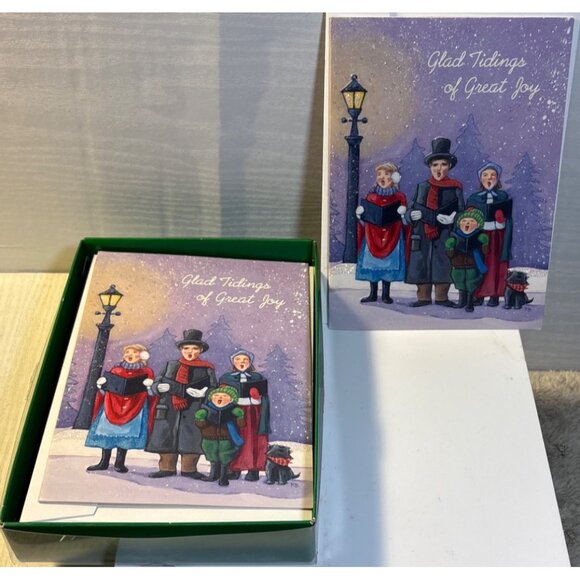 11 Christmas Greeting Cards Glad Tidings Of Great Joy By Lawson Falle Religious - Picture 2 of 5